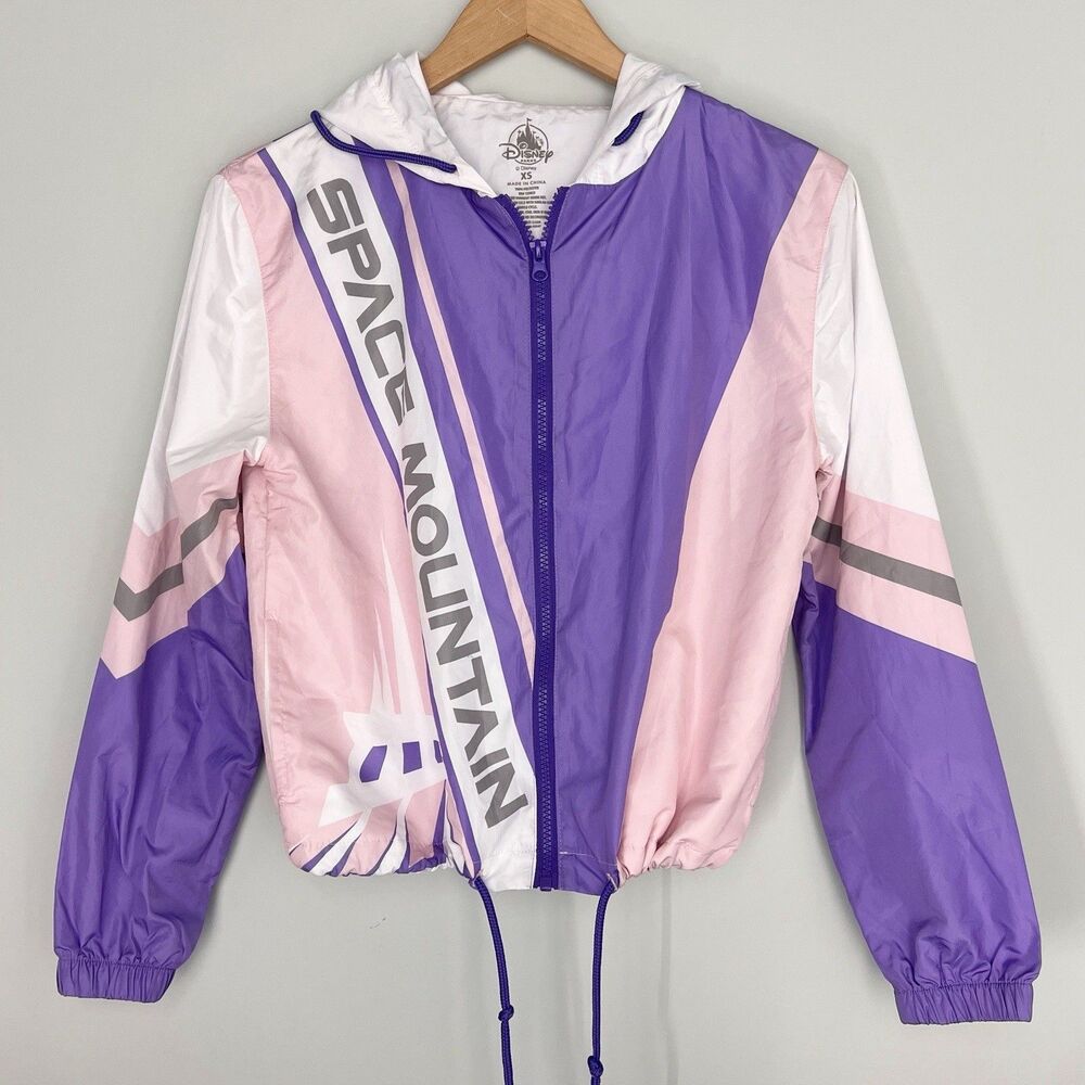 Disney Parks Space Mountain Size XS Full‎ Zip Hooded Windbreaker Jacket